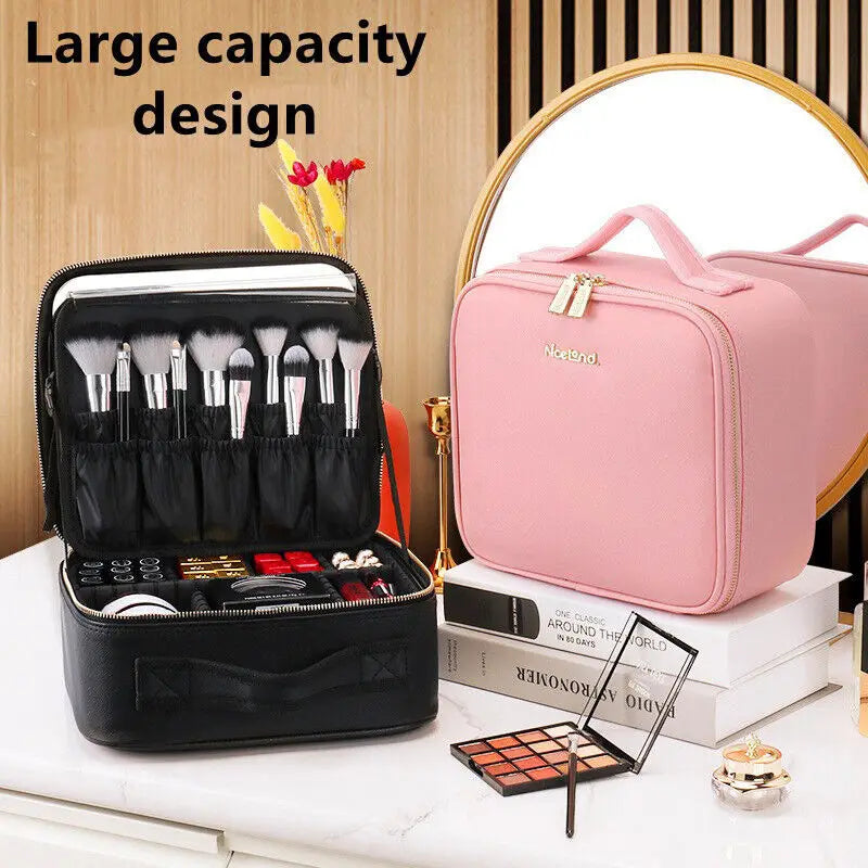 LuxeGlow ProVisions: Smart LED Travel Makeup Organizer